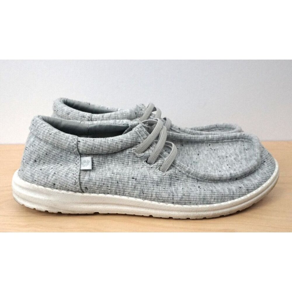 Tommy Bahama Gray Slip On Lace Fabric Loafers Sneakers Bungee